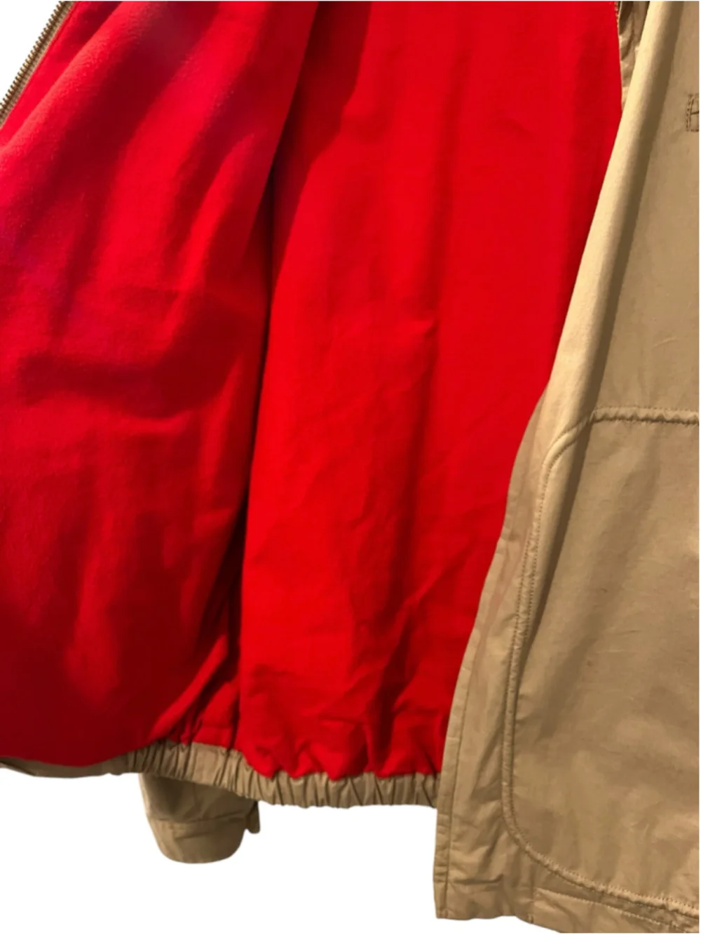 Vintage 80s Polo Ralph Lauren Uni Crest Harrington Drizzler Jacket Khaki Red L